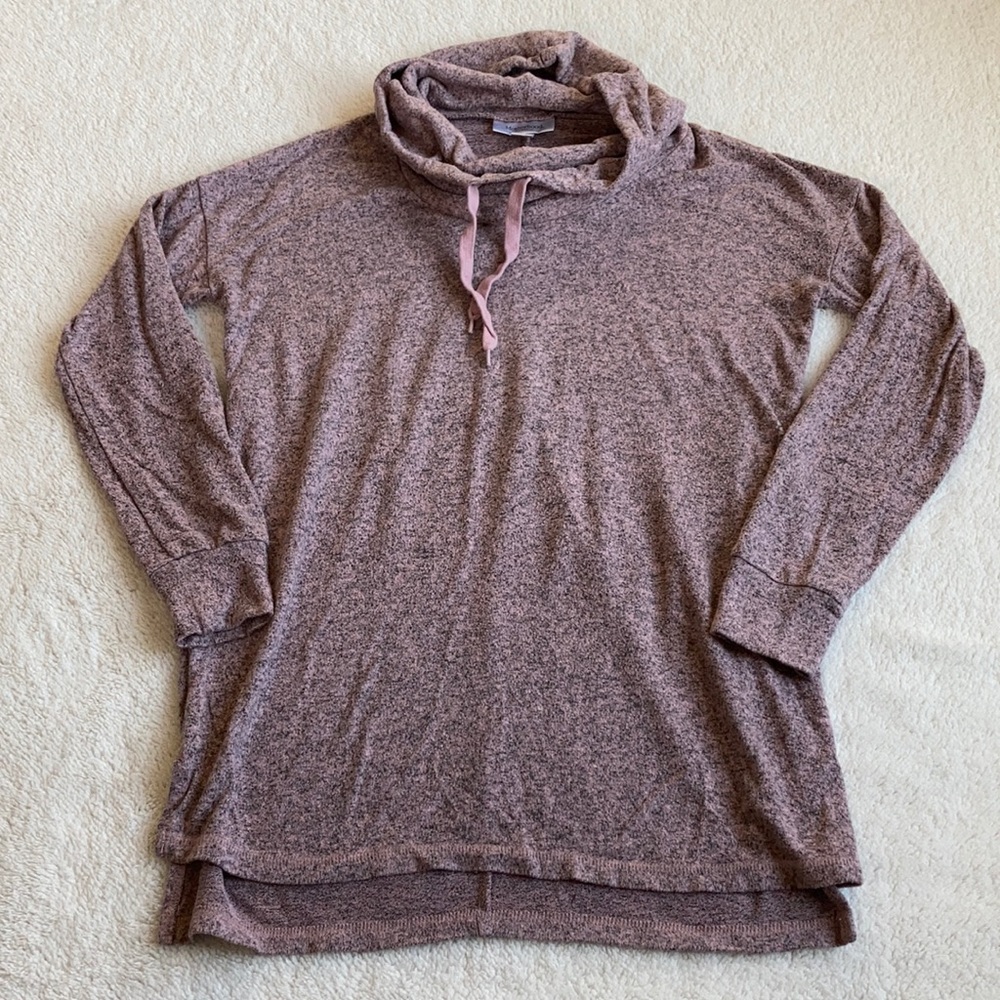 SOFT pink Maternity Cowl Neck Sweater